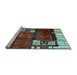 Sideview of Machine Washable Abstract Light Blue Contemporary Rug, wshcon1536lblu