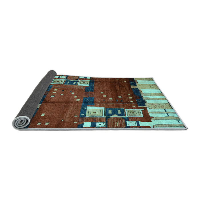 Sideview of Abstract Light Blue Contemporary Rug, con1536lblu