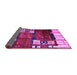 Sideview of Abstract Purple Contemporary Rug, con1536pur