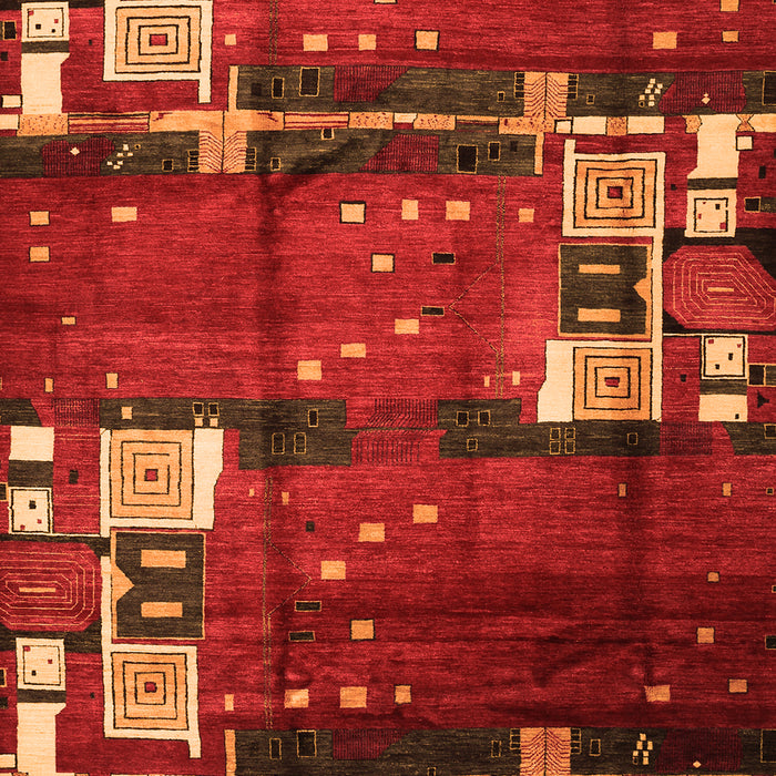 Abstract Orange Contemporary Rug, con1536org