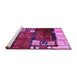 Sideview of Machine Washable Abstract Purple Contemporary Area Rugs, wshcon1536pur