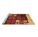 Sideview of Machine Washable Abstract Brown Contemporary Rug, wshcon1536brn