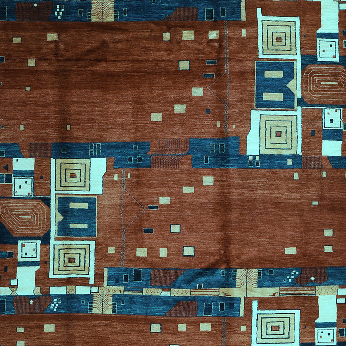 Machine Washable Abstract Light Blue Contemporary Rug, wshcon1536lblu