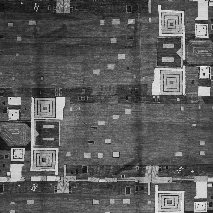 Serging Thickness of Machine Washable Abstract Gray Contemporary Rug, wshcon1536gry