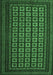 Machine Washable Abstract Emerald Green Contemporary Area Rugs, wshcon1537emgrn