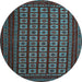 Round Machine Washable Abstract Light Blue Contemporary Rug, wshcon1537lblu