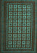 Machine Washable Abstract Turquoise Contemporary Area Rugs, wshcon1537turq