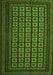 Serging Thickness of Machine Washable Abstract Green Contemporary Area Rugs, wshcon1537grn