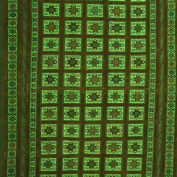 Serging Thickness of Machine Washable Abstract Green Contemporary Area Rugs, wshcon1537grn