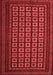 Abstract Red Contemporary Area Rugs