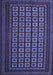 Abstract Blue Contemporary Rug, con1537blu