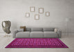 Machine Washable Abstract Pink Contemporary Rug in a Living Room, wshcon1537pnk