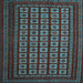 Square Abstract Light Blue Contemporary Rug, con1537lblu