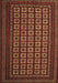 Machine Washable Abstract Brown Contemporary Rug, wshcon1537brn