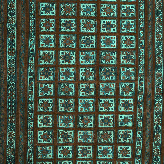 Abstract Turquoise Contemporary Rug, con1537turq
