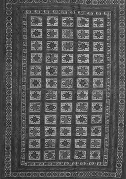 Abstract Gray Contemporary Rug, con1537gry