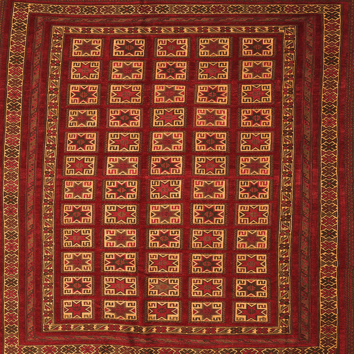 Serging Thickness of Abstract Orange Contemporary Rug, con1537org