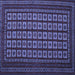 Square Machine Washable Abstract Blue Contemporary Rug, wshcon1537blu