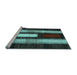 Sideview of Machine Washable Abstract Light Blue Contemporary Rug, wshcon1538lblu