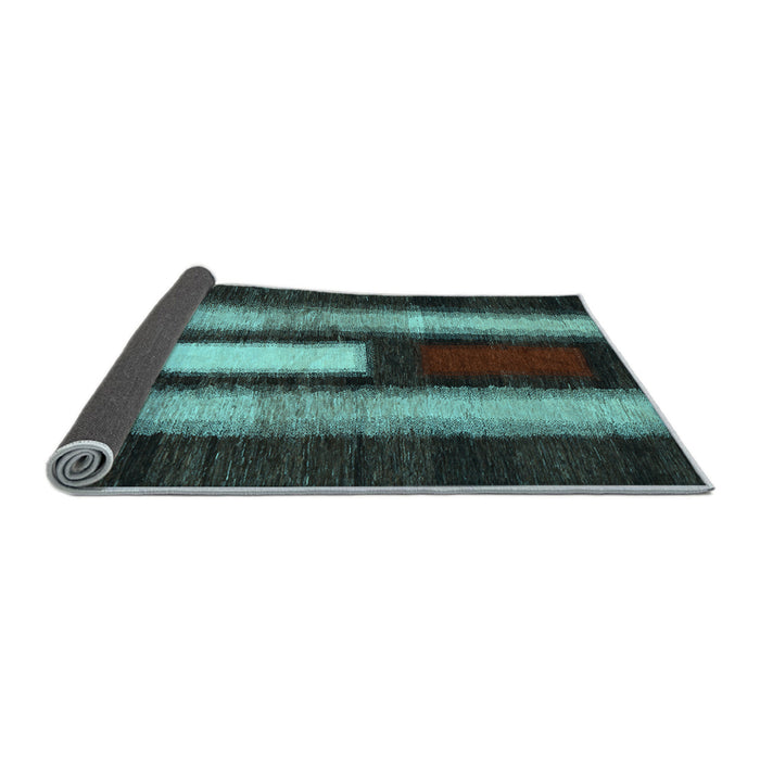 Sideview of Abstract Light Blue Contemporary Rug, con1538lblu