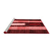 Contemporary Red Washable Rugs