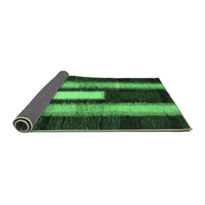 Sideview of Abstract Emerald Green Contemporary Rug, con1538emgrn