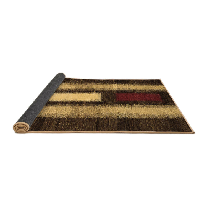 Sideview of Abstract Brown Contemporary Rug, con1538brn