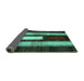 Sideview of Abstract Turquoise Contemporary Rug, con1538turq