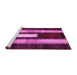 Sideview of Machine Washable Abstract Pink Contemporary Rug, wshcon1538pnk