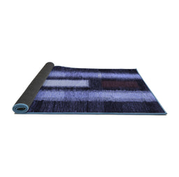 Sideview of Abstract Blue Contemporary Rug, con1538blu