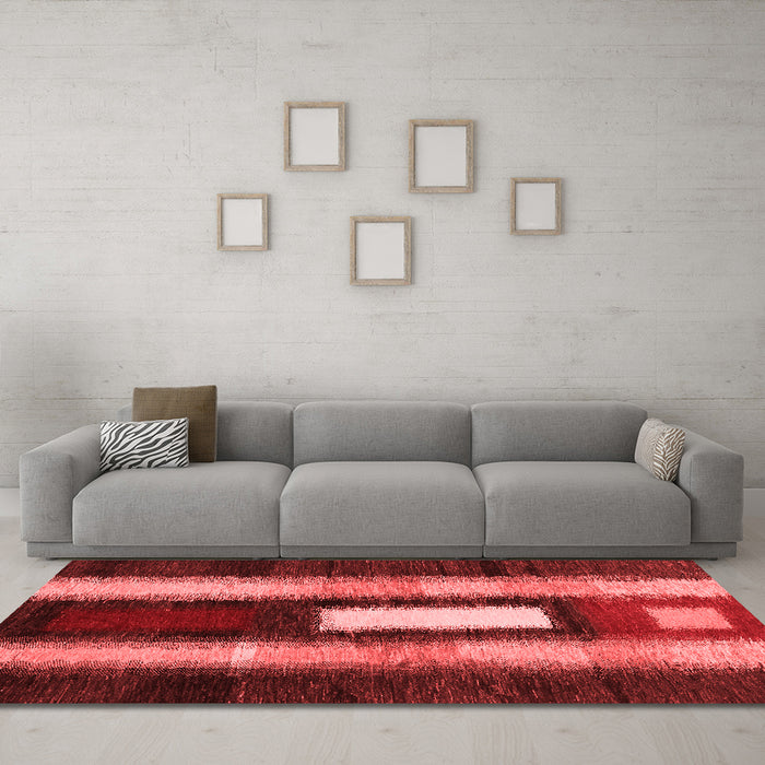 Contemporary Red Washable Rugs