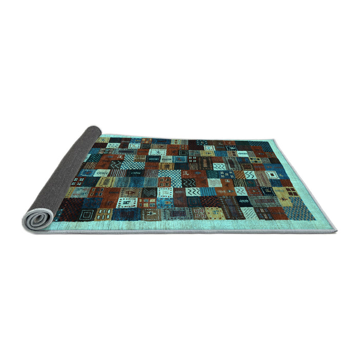 Sideview of Abstract Light Blue Contemporary Rug, con1539lblu