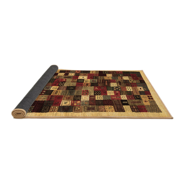Sideview of Abstract Brown Contemporary Rug, con1539brn