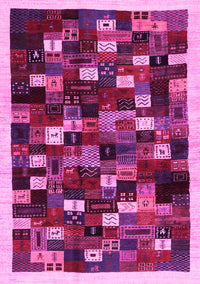 Abstract Pink Contemporary Rug, con1539pnk