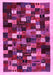 Abstract Pink Contemporary Rug, con1539pnk