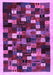 Machine Washable Abstract Purple Contemporary Area Rugs, wshcon1539pur