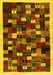 Machine Washable Abstract Yellow Contemporary Rug, wshcon1539yw