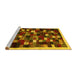 Sideview of Machine Washable Abstract Yellow Contemporary Rug, wshcon1539yw