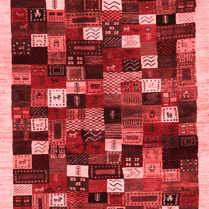 Abstract Red Contemporary Area Rugs