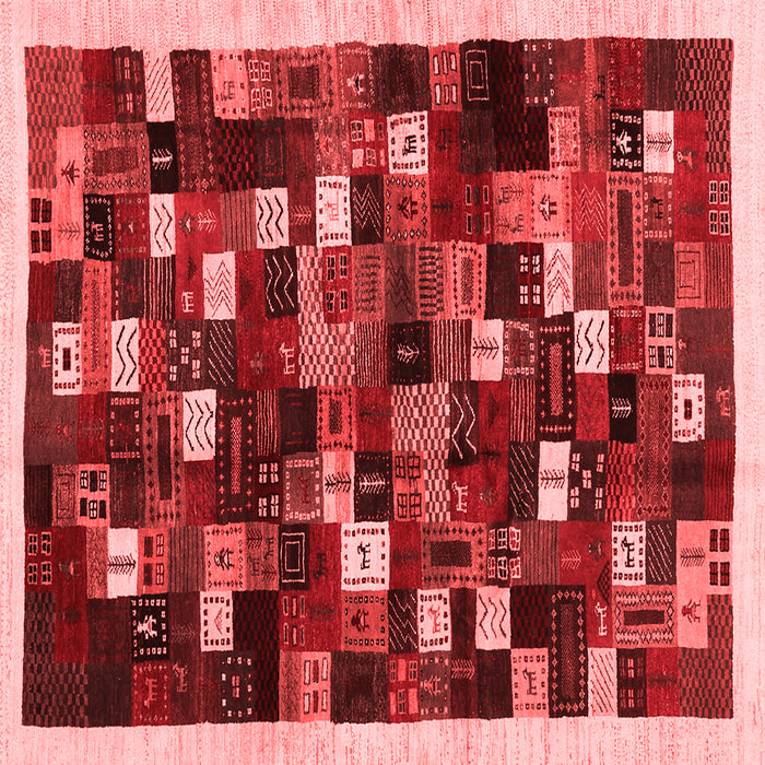 Machine Washable Abstract Red Contemporary Rug, wshcon1539red