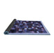 Sideview of Abstract Blue Contemporary Rug, con1539blu