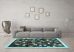 Machine Washable Abstract Light Blue Contemporary Rug in a Living Room, wshcon1539lblu