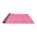 Sideview of Abstract Pink Contemporary Rug, con153pnk