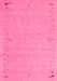 Machine Washable Abstract Pink Contemporary Rug, wshcon153pnk