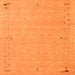 Serging Thickness of Abstract Orange Contemporary Rug, con153org