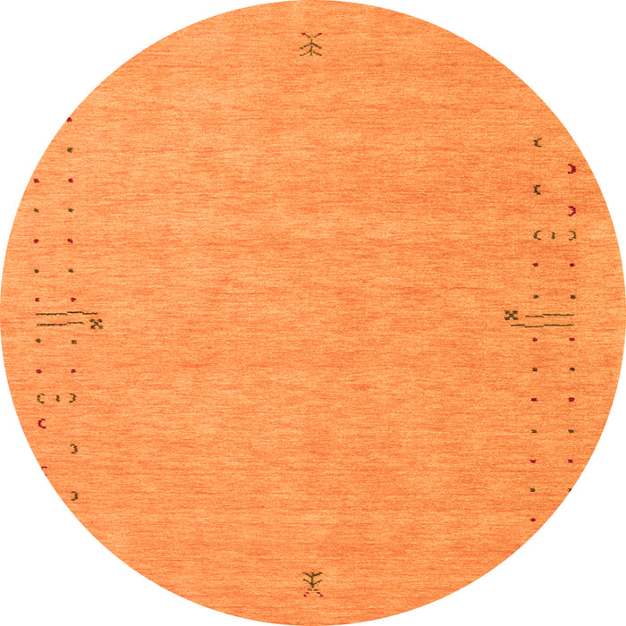 Square Abstract Orange Contemporary Rug, con153org