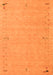 Serging Thickness of Machine Washable Abstract Orange Contemporary Area Rugs, wshcon153org