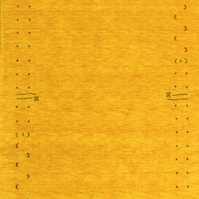 Machine Washable Abstract Yellow Contemporary Rug, wshcon153yw