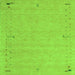 Serging Thickness of Abstract Green Contemporary Rug, con153grn