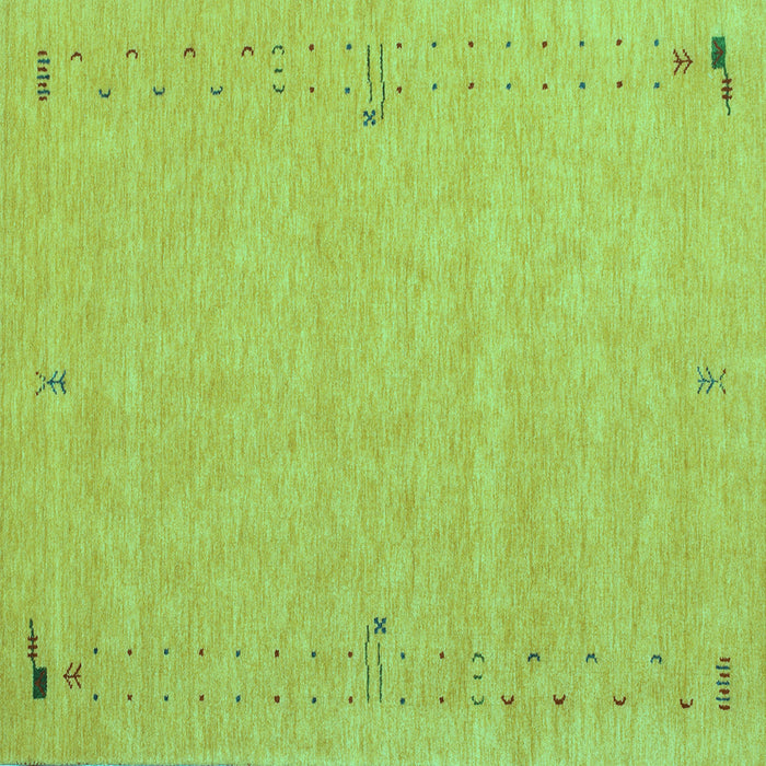 Square Machine Washable Abstract Turquoise Contemporary Area Rugs, wshcon153turq